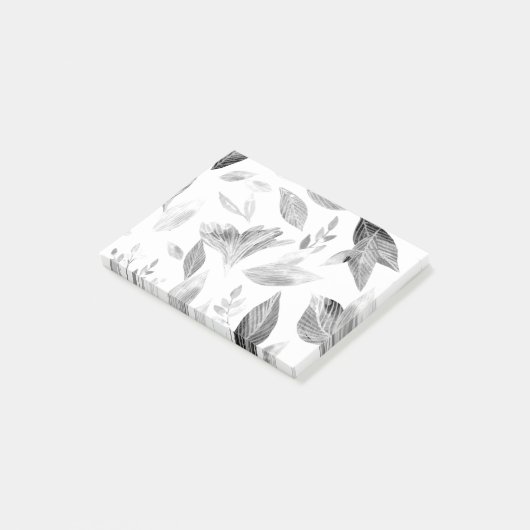 Wasserfarbengefallene Blätter 8 Post-it Klebezettel (angewinkelt)