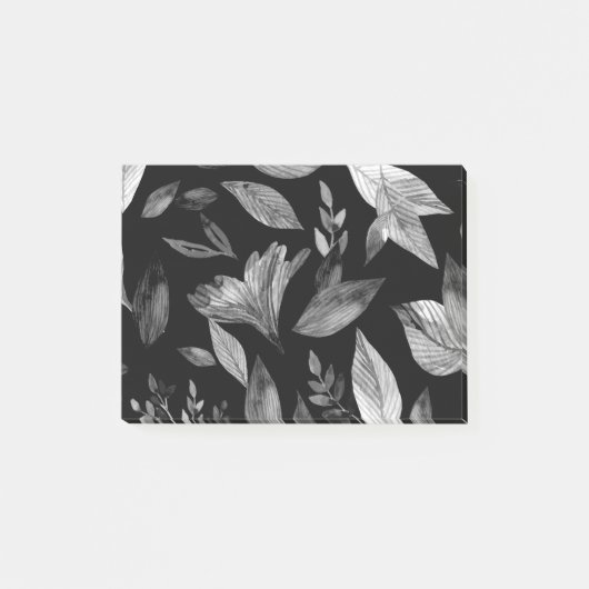 Wasserfarbengefallene Blätter 9 Post-it Klebezettel (Vorderseite)