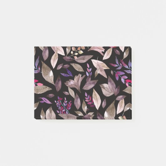 Wasserfarbengefallene Blätter Post-it Klebezettel (Vorderseite)