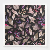 Wasserfarbengefallene Blätter Serviette (Vorderseite)