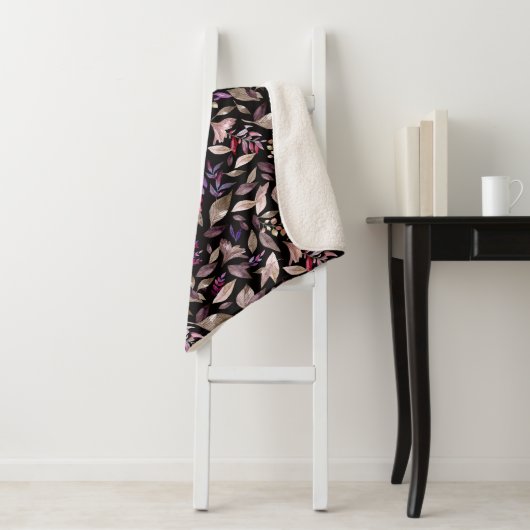 Wasserfarbengefallene Blätter Sherpadecke (Beispiel)