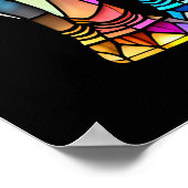 Wasserfarbengefestigtes Glas Elefant 4:5 Poster (Ecke)