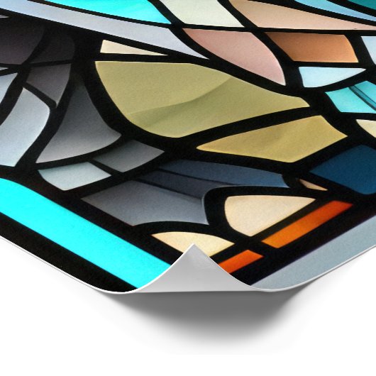 Wasserfarbengefestigtes Glas Poster (Ecke)