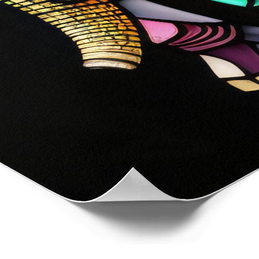 Wasserfarbengefestigtes Glas Poster (Ecke)