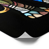 Wasserfarbengefestigtes Glas Poster (Ecke)