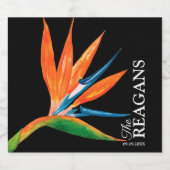 Wasserfarbengeflecht des Paradieses, individuelles Schaumweinetikett (Einzelnes Label)