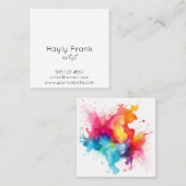 Wasserfarbengeflecht Quadratische Visitenkarte (Vorne/Hinten)