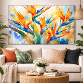 Wasserfarbengeflügel des Paradieses Tropical XL Ar Leinwanddruck