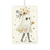 WasserfarbenGeist und Sonnenblumen, weißes Hallowe Autolufterfrischer (Vorderseite)