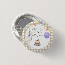 Wasserfarbengel 1. Geburtstag Button