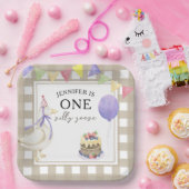 Wasserfarbengel 1. Geburtstag Pappteller (Party)