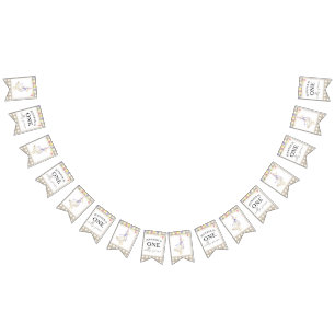 Wasserfarbengel 1. Geburtstag Wimpelkette