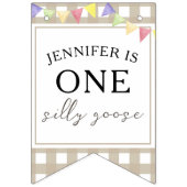 Wasserfarbengel 1. Geburtstag Wimpelkette (Zweite Fahne)