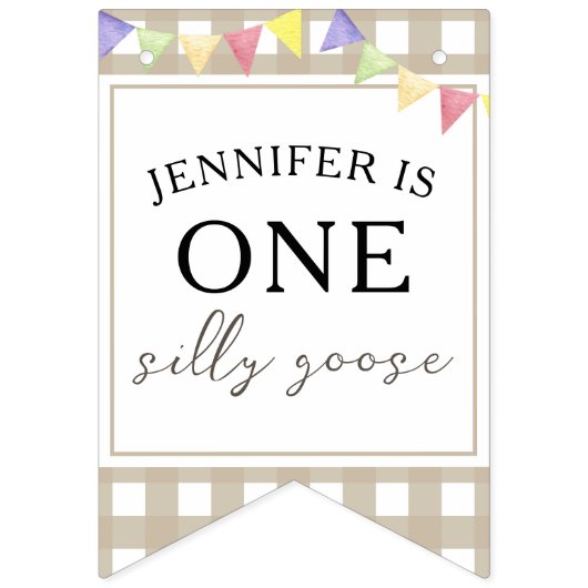 Wasserfarbengel 1. Geburtstag Wimpelkette (Zweite Fahne)