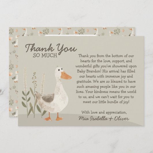 Wasserfarbengel - Kinderdusche Danke Karte (Vorne/Hinten)