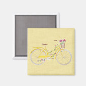 Wasserfarbengelbes Bike Magnet (Vorderseite/Rückseite)