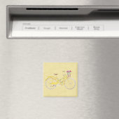 Wasserfarbengelbes Bike Magnet (In Situ (Geschirrspüler))