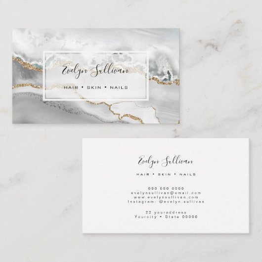 Wasserfarbengeode Visitenkarte (Vorne/Hinten)