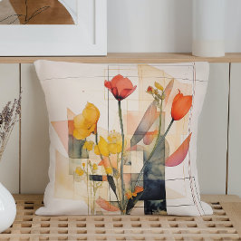 Wasserfarbengeometrie Kissen