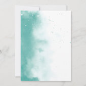 Wasserfarbengeometrische Blush-Pink-Blumenzehen Einladung (Rückseite)