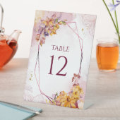 Wasserfarbengeometrische Floral Fall Burgundy Wedd Sockelschild (In Situ)