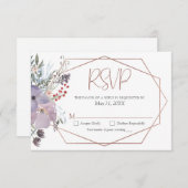 Wasserfarbengeometrische Hochzeit RSVP Karte (Vorne/Hinten)