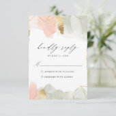 Wasserfarbengeometrische Hochzeitsszensur Begleitkarte (Stehend Vorderseite)