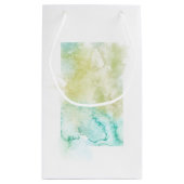 Wasserfarbengeometrische Kristallhochzeit Kleine Geschenktüte (Rückseite)