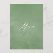 Wasserfarbengeometrische Kristallhochzeit Menükarte (Rückseite)