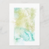 Wasserfarbengeometrische Kristallhochzeit Menükarte (Rückseite)