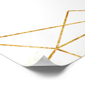 Wasserfarbengeometrische Kristallhochzeit Poster (Ecke)