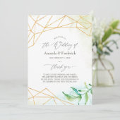 Wasserfarbengeometrische Kristallhochzeit Programm (Stehend Vorderseite)