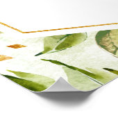 Wasserfarbengeometrische Kristallhochzeit Wählen S Poster (Ecke)