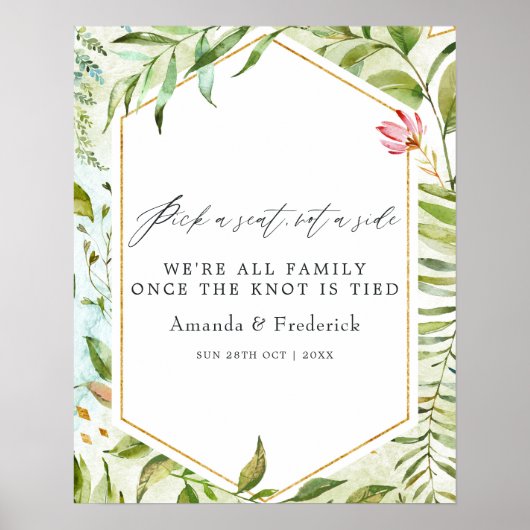 Wasserfarbengeometrische Kristallhochzeit Wählen S Poster (Vorne)