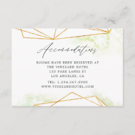 Wasserfarbengeometrische Kristallhochzeitung Begleitkarte