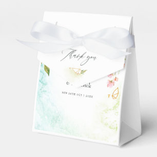 Wasserfarbengeometrische Mit Monogramm Kristallhoc Geschenkschachtel