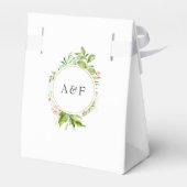 Wasserfarbengeometrische Mit Monogramm Kristallhoc Geschenkschachtel (Rückseite)