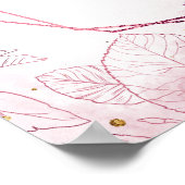 Wasserfarbengeometrischer Fall Marsala Wedding Poster (Ecke)