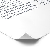 Wasserfarbengeometrischer Kristall-Hochzeitsplatz Poster (Ecke)