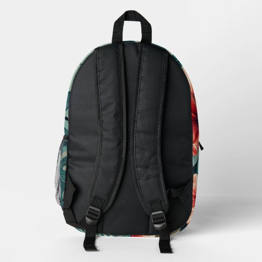 Wasserfarbengeometrisches tropisches Design Bedruckter Rucksack (Rückseite)