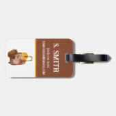 Wasserfarbengepäck, braun, Gelbkid Gepäckanhänger (Rückseite horizontal)