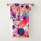 Wasserfarbengeplagte Badhandtuch Set (Insitu)