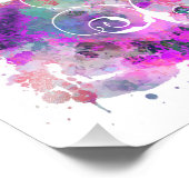 Wasserfarbengeplagte | Cutout für gestrichene Herz Fotodruck (Ecke)