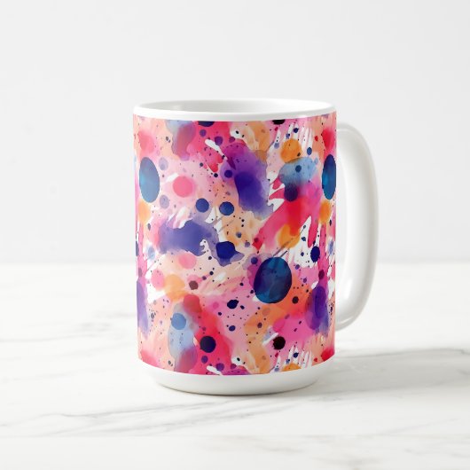 Wasserfarbengeplagte Kaffeetasse (VorderseiteRechts)