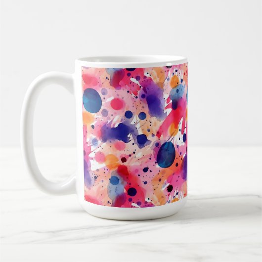 Wasserfarbengeplagte Kaffeetasse (Links)