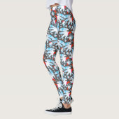 Wasserfarbengesicht - Lebhafte, farbenfrohe Abstra Leggings (Links)
