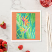 Wasserfarbengezwitscher der Paradies-Blume Serviette (Beispiel)