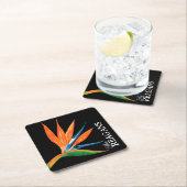 Wasserfarbengezwitscher des Paradieses Personalisi Rechteckiger Pappuntersetzer (Vor Ort)