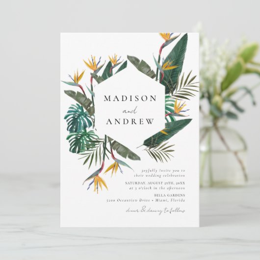 Wasserfarbengezwitscher Einladung (Stehend Vorderseite)