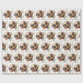 Wasserfarbengezwitscher Geschenkpapier (Flach)